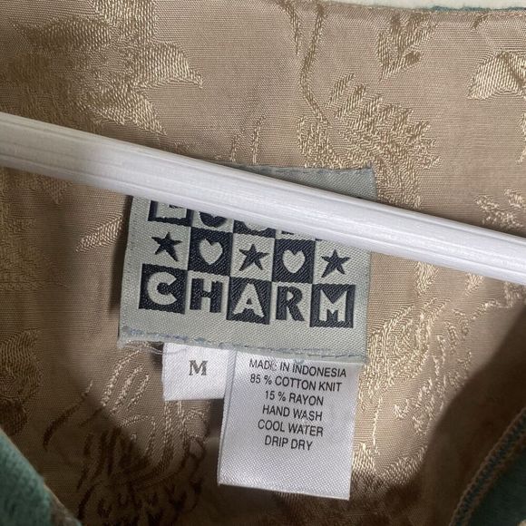 Lucky Charm Cotton Knit Butterfly Cardigan Lightweight Boho Top Y2k Medium - Picture 9 of 13